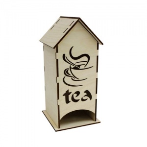L-442  Деревянная заготовка Чайный домик "Чай" 19,5*8*8 см  Астра