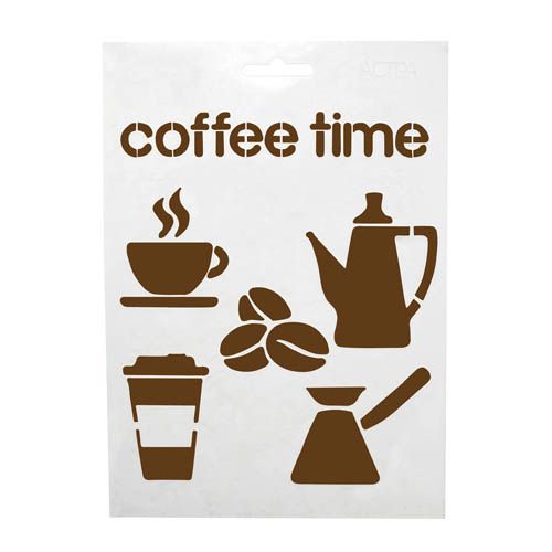 ВТ-08 Трафарет А5 «Время пить кофе»
