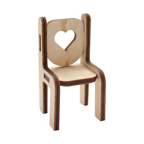 L-506 Деревянная заготовка стул с сердцем 6*3 см Астра